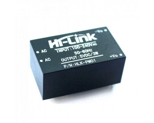 Блок питания AC/DC конвертер HLK-PM01, 5В 3Вт